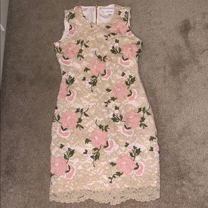 Calvin Klein lace overlay semi-formal dress